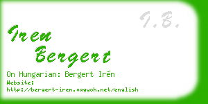 iren bergert business card
